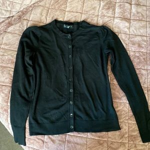 Black button-up cardigan